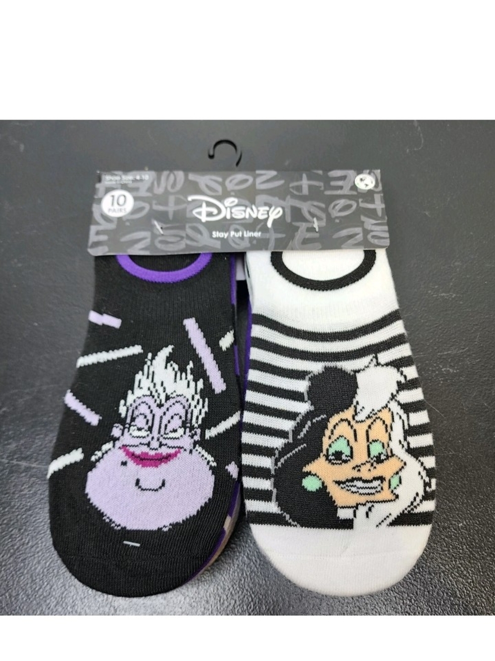 Disney Villains 10 Pair Stay Put Liner